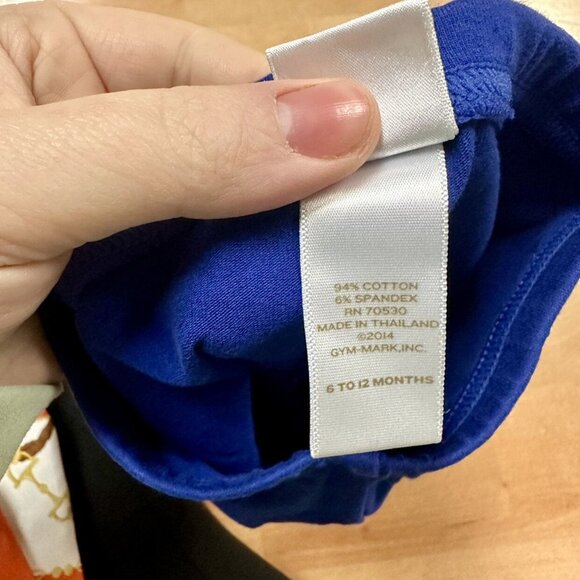 Janie & Jack Baby Girl Orange & Blue A Girl & Her Horse Outfit Size 6-12M - Picture 7 of 8